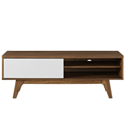 Envision 44 TV Stand, Wood, Natural Brown White 13573
