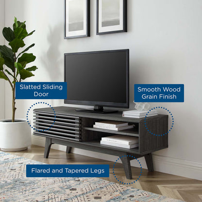 Render 48 TV Stand, Wood, Dark Grey Gray, 18121