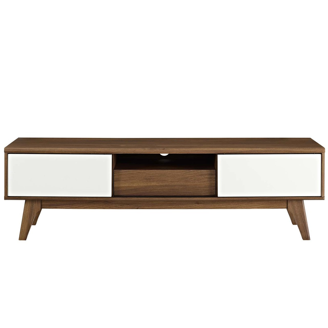 Envision 59 TV Stand, Wood, Natural Brown White 13575