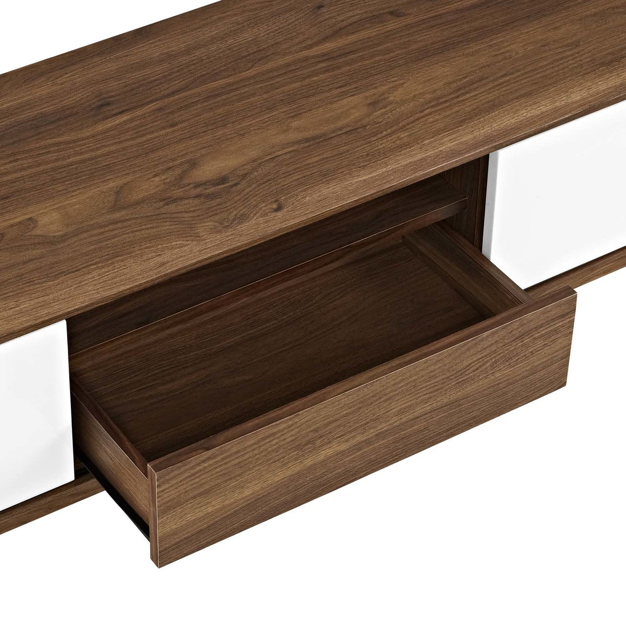 Envision 59 TV Stand, Wood, Natural Brown White 13575