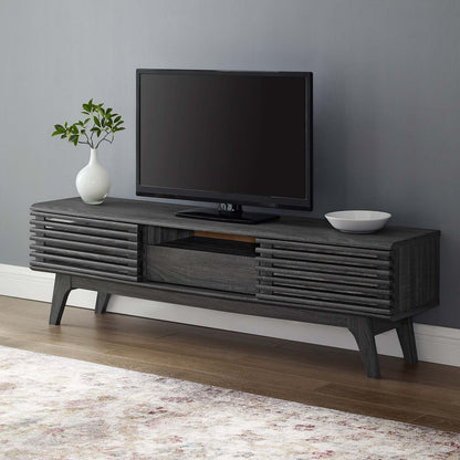 Render 59 TV Stand, Wood, Dark Grey Gray, 18124