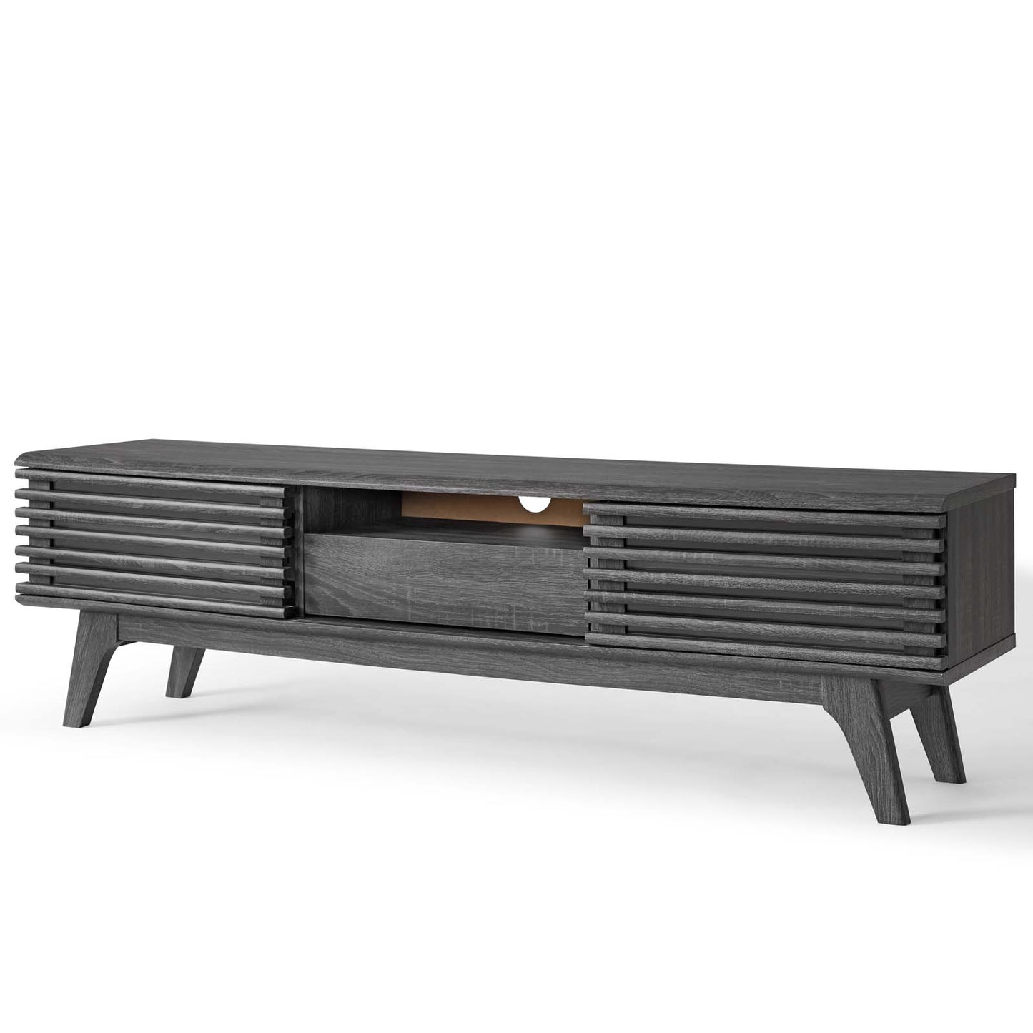 Render 59 TV Stand, Wood, Dark Grey Gray, 18124