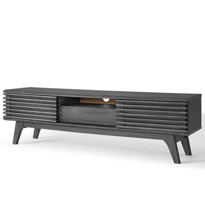 Render 59 TV Stand, Wood, Dark Grey Gray, 18124