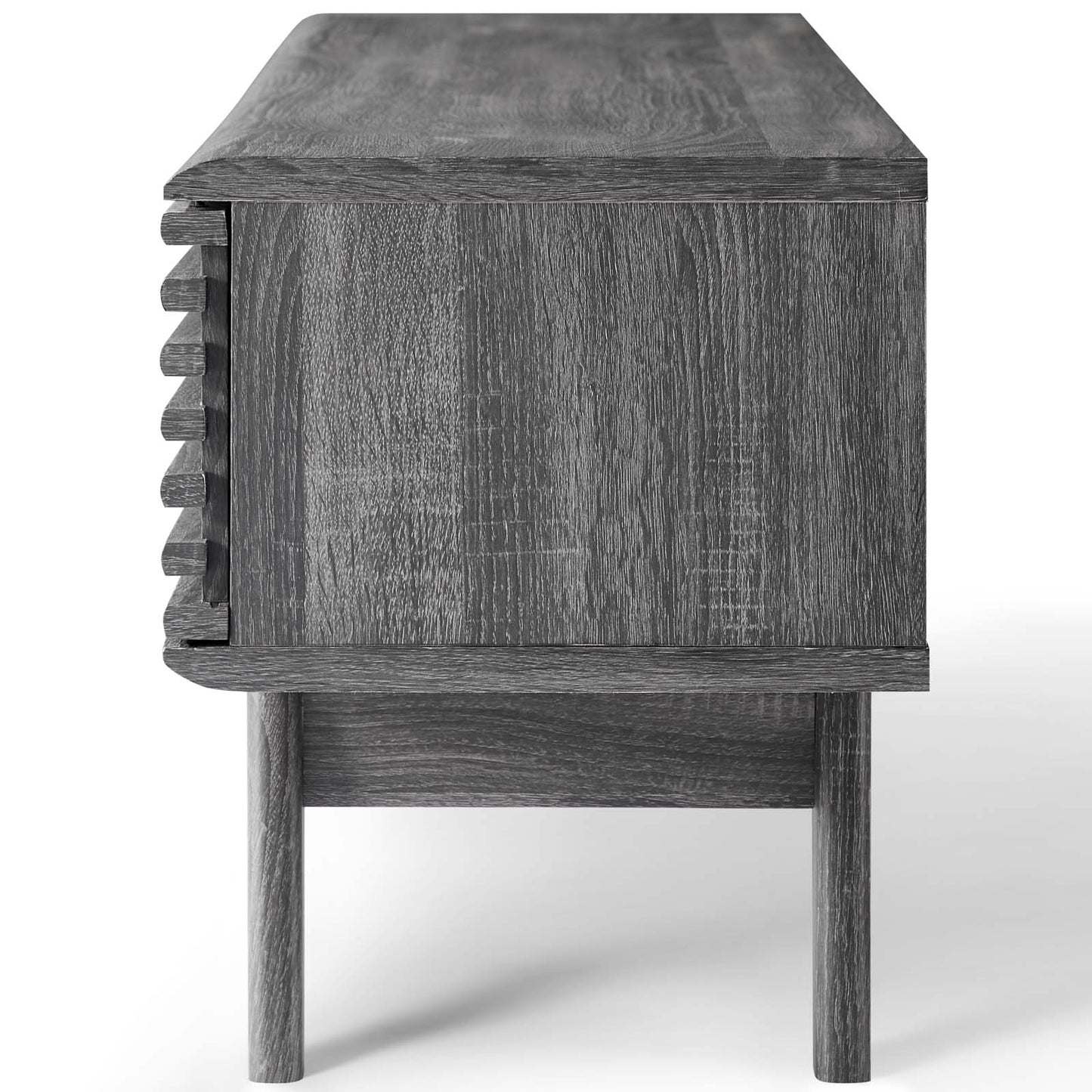 Render 59 TV Stand, Wood, Dark Grey Gray, 18124