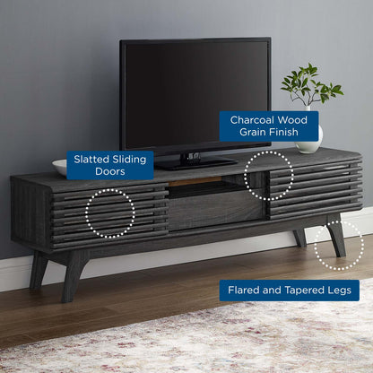 Render 59 TV Stand, Wood, Dark Grey Gray, 18124