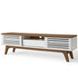 Render 59 TV Stand, Wood, Brown Walnut White, 18125