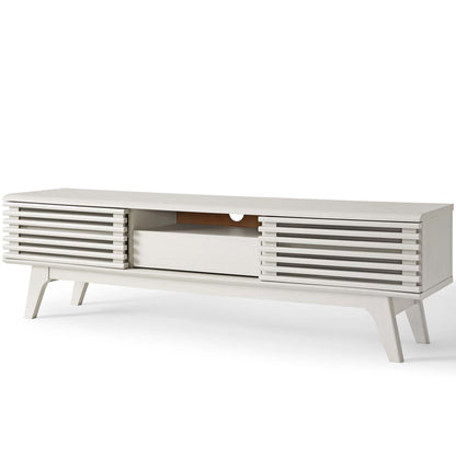 Render 59 TV Stand, Wood, White, 18126