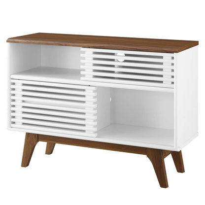 Render Display Stand, Wood, Brown Walnut White, 18129