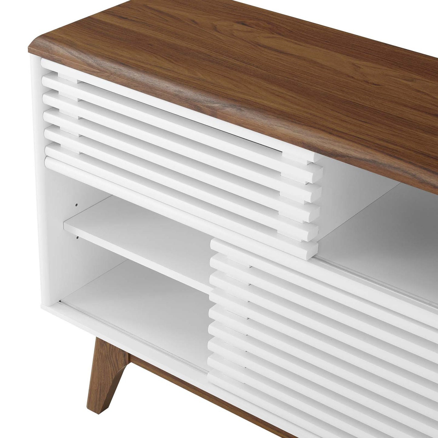 Render Display Stand, Wood, Brown Walnut White, 18129