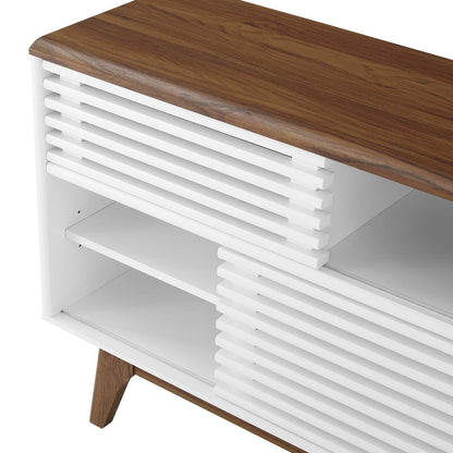 Render Display Stand, Wood, Brown Walnut White, 18129