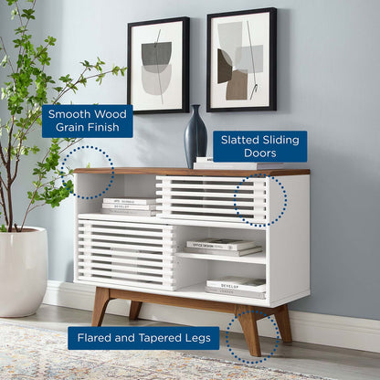 Render Display Stand, Wood, Brown Walnut White, 18129