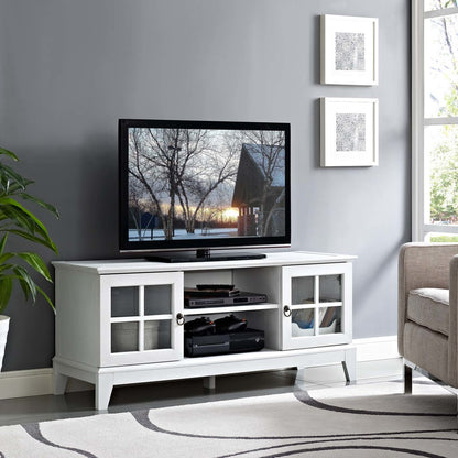 Isle 47 TV Stand, Wood, White 13580