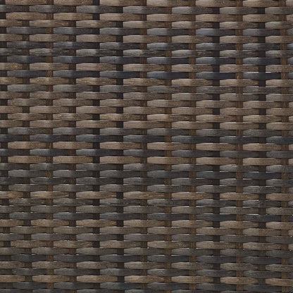 Stage Round Outdoor Patio Side Table, Rattan Wicker, Brown 13581