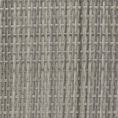 Stage Round Outdoor Patio Side Table, Rattan Wicker, Light Grey Gray 13582