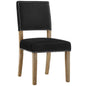Oblige Wood Dining Chair, Fabric, Black 13583