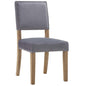 Oblige Wood Dining Chair, Grey, Fabric 11515