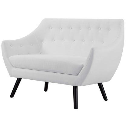 Allegory Loveseat, Fabric, White 13590
