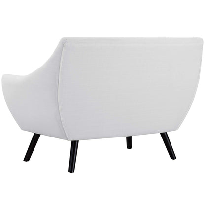 Allegory Loveseat, Fabric, White 13590