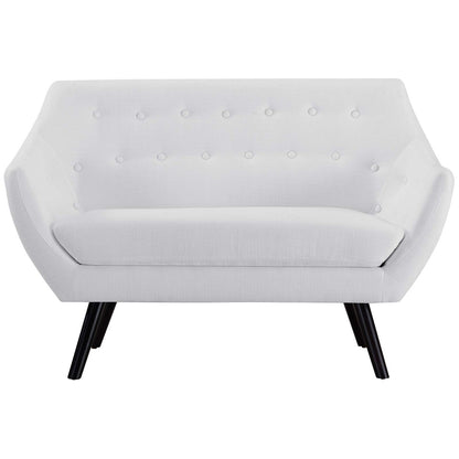 Allegory Loveseat, Fabric, White 13590