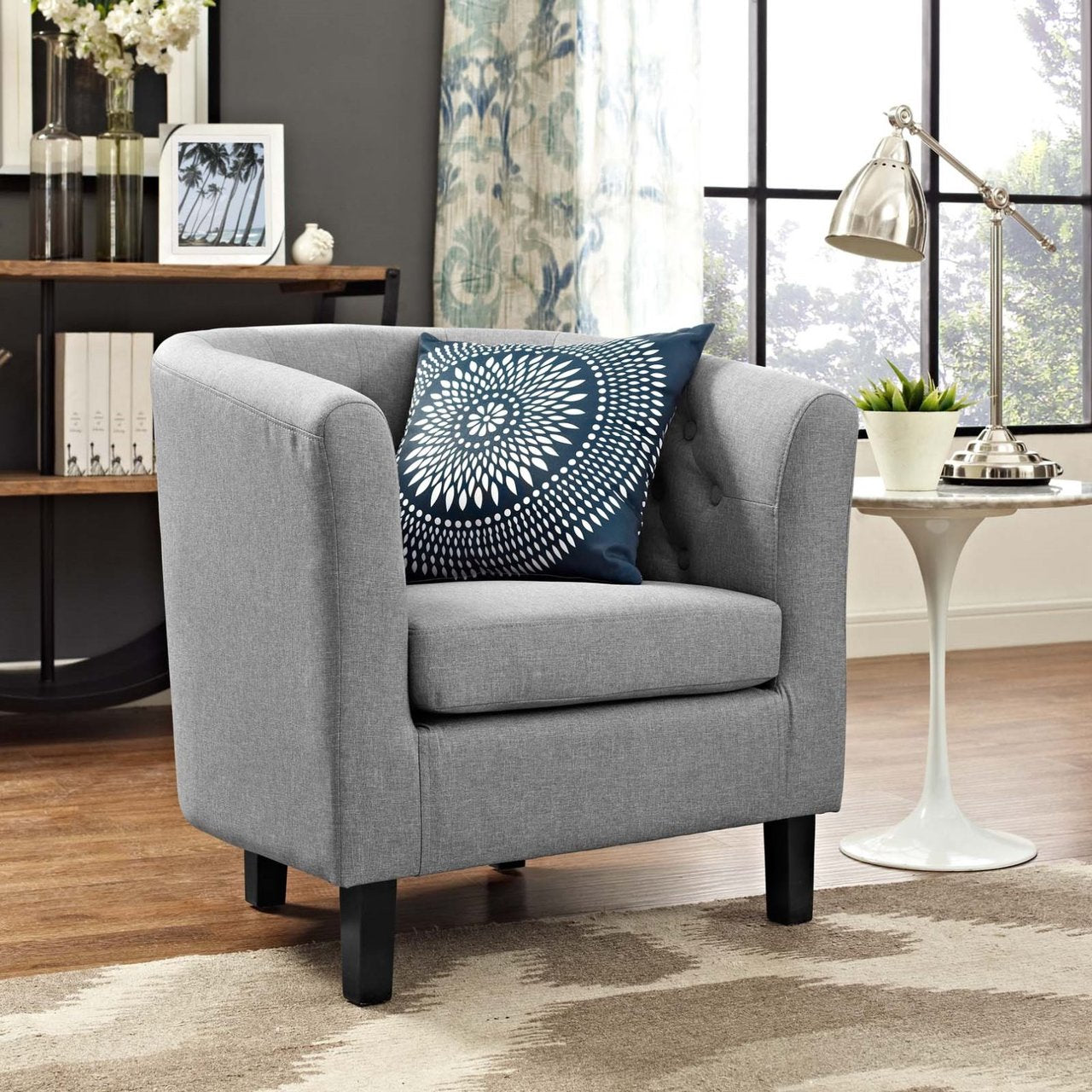 Prospect Upholstered Armchair, Grey, Fabric 11522