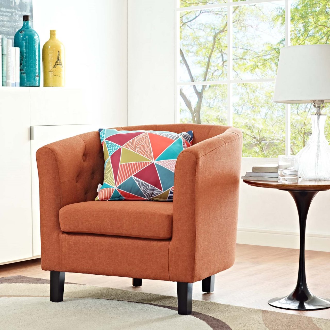 Prospect Upholstered Armchair, Orange, Fabric 11523