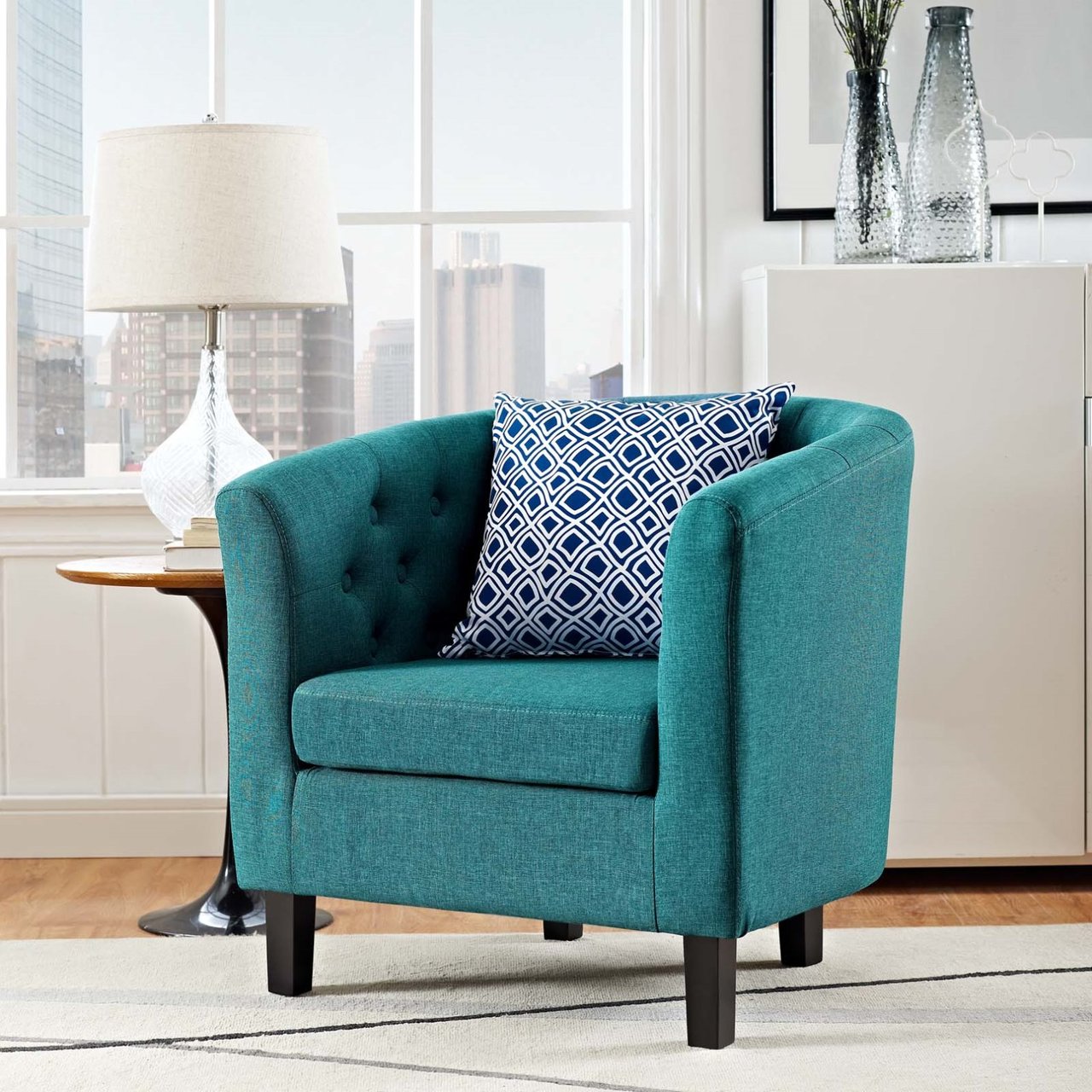 Prospect Upholstered Armchair, Blue, Fabric 11525