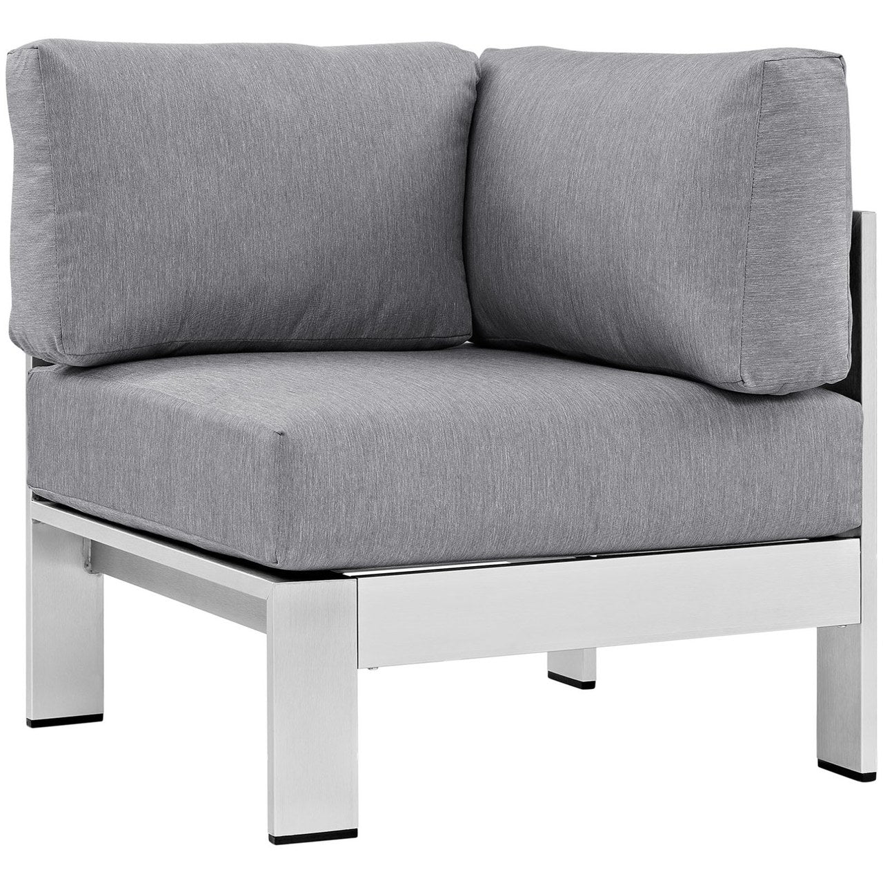 Shore Seven PCS Outdoor Patio Aluminum Sectional Sofa Set, Grey, Metal 11547