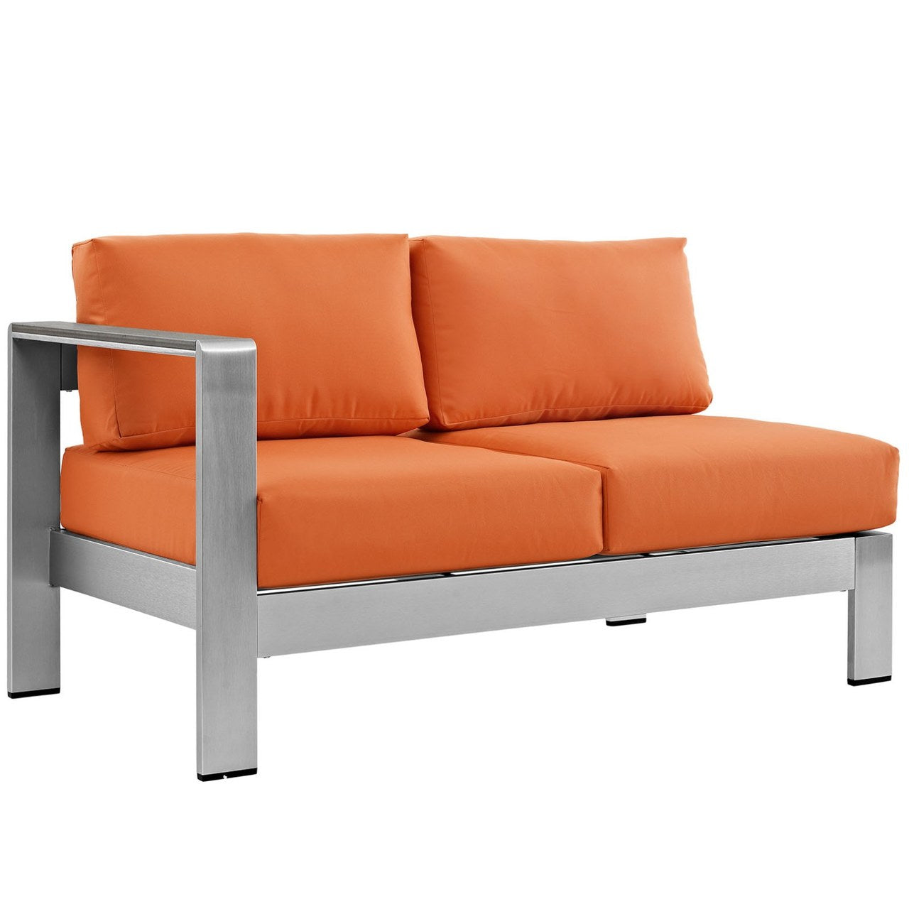 Shore Six PCS Outdoor Patio Aluminum Sectional Sofa Set, Orange, Metal 11561