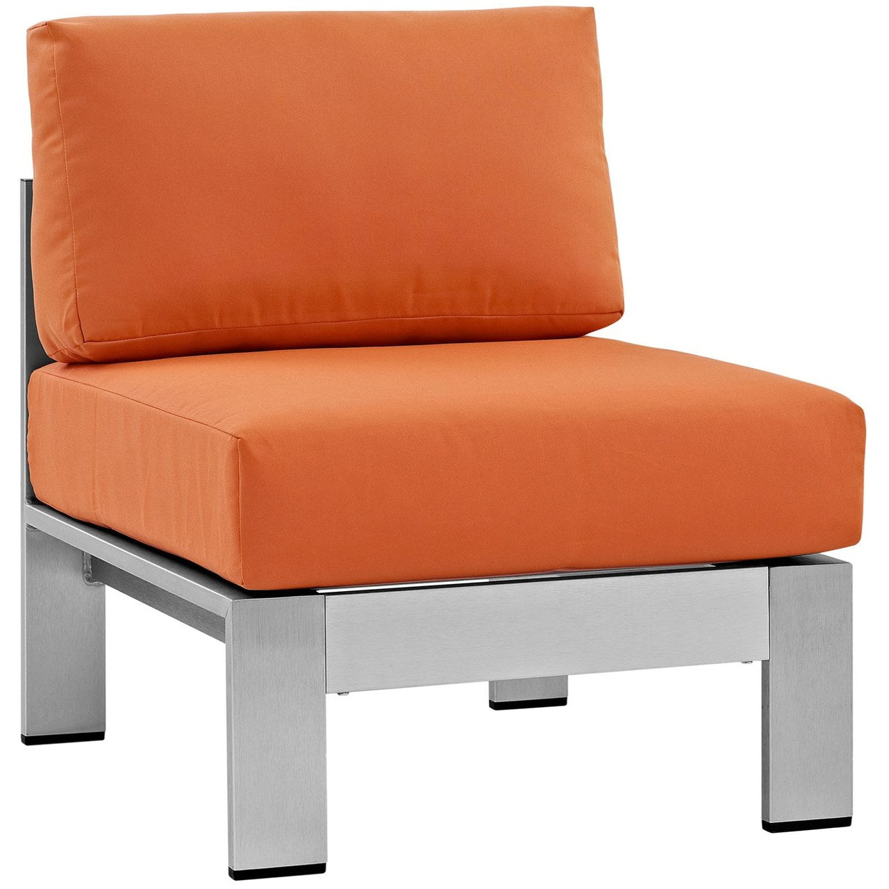 Shore Six PCS Outdoor Patio Aluminum Sectional Sofa Set, Orange, Metal 11561
