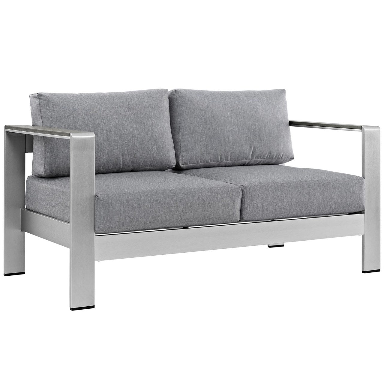 Shore Six PCS Outdoor Patio Aluminum Sectional Sofa Set, Grey, Metal 11571