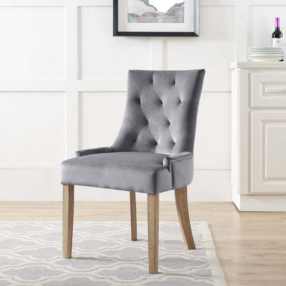 Pose Upholstered Fabric Dining Chair, Grey, Fabric 13127