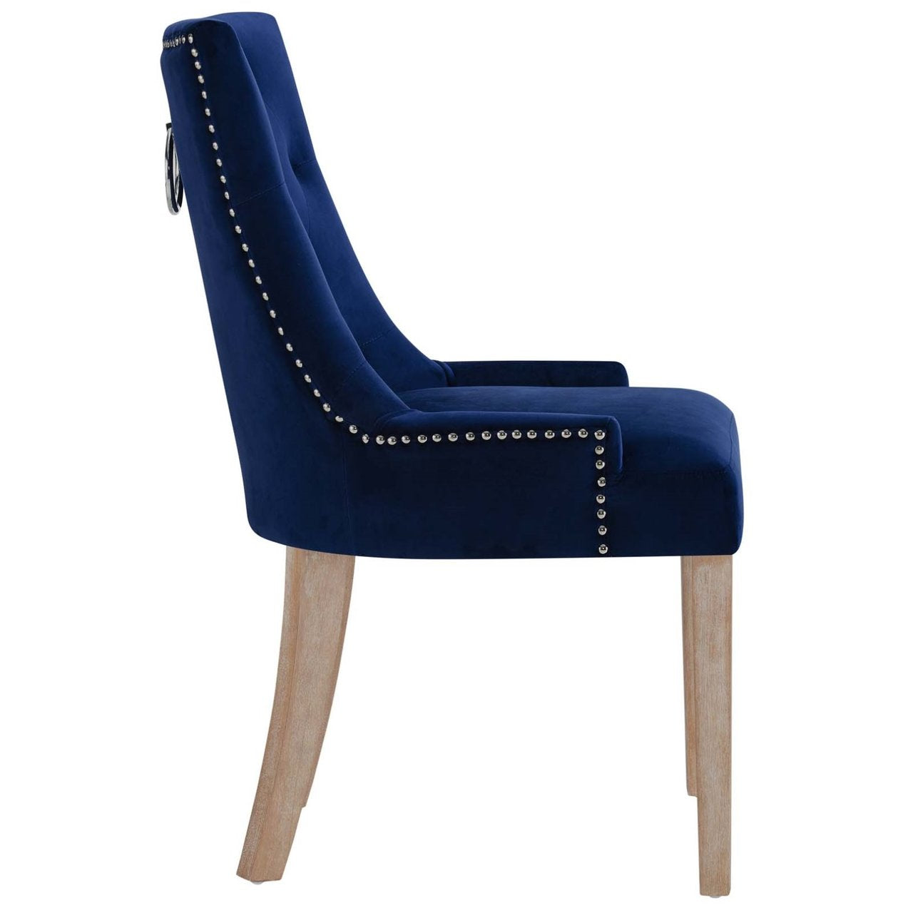 Pose Upholstered Fabric Dining Chair, Navy, Fabric 13130