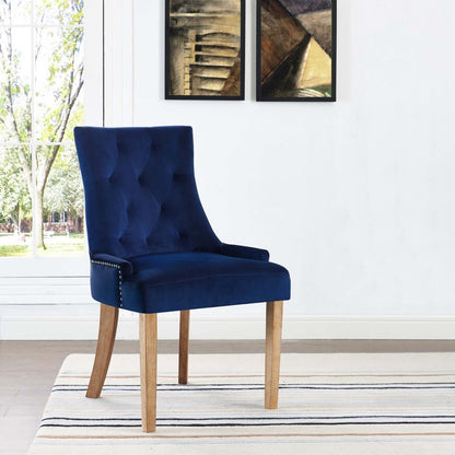 Pose Upholstered Fabric Dining Chair, Navy, Fabric 13130