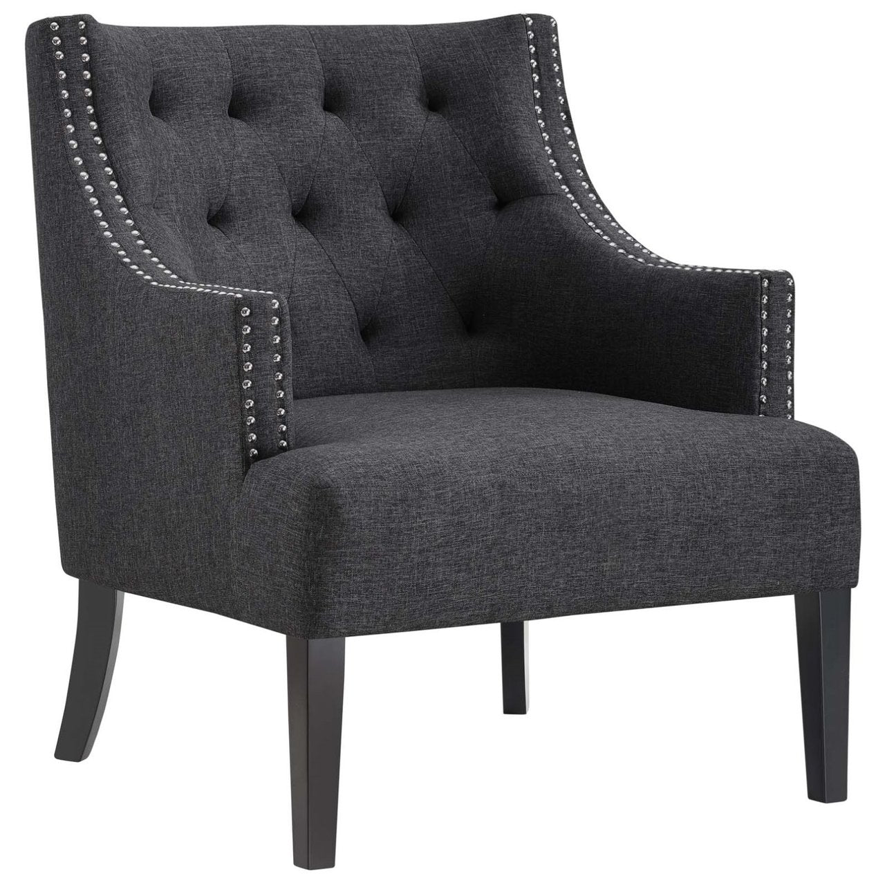 Regard Wood Armchair, Grey, Fabric 13131