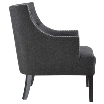 Regard Wood Armchair, Grey, Fabric 13131