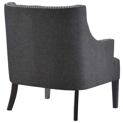 Regard Wood Armchair, Grey, Fabric 13131