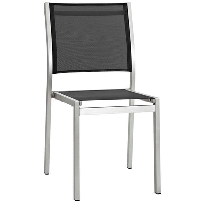 Shore Nine PCS Outdoor Patio Aluminum Dining Set, Black, Metal 11574