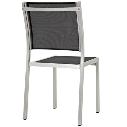 Shore Nine PCS Outdoor Patio Aluminum Dining Set, Black, Metal 11574
