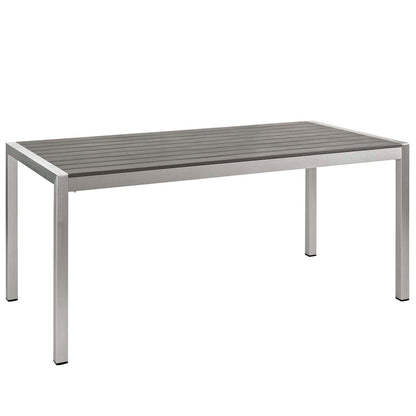 Shore Nine PCS Outdoor Patio Aluminum Dining Set, Black, Metal 11574