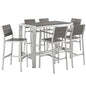 Shore Seven PCS Outdoor Patio Aluminum Dining Set, Grey, Metal 11577