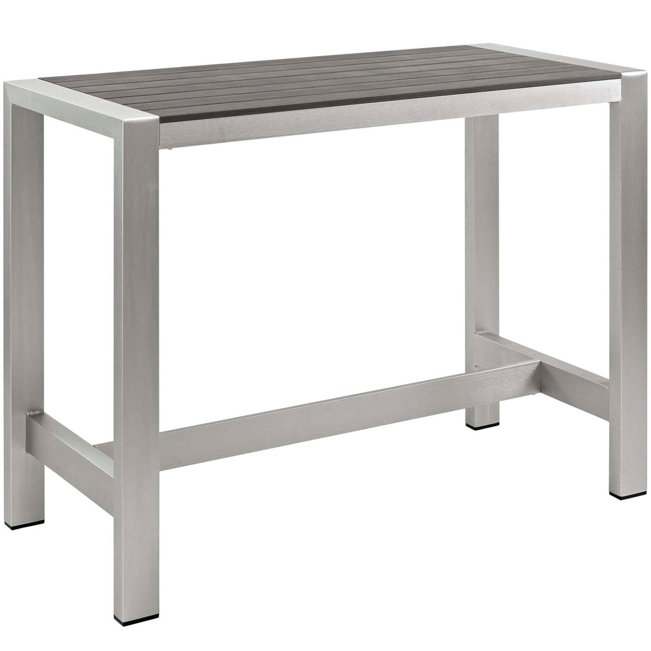 Shore Five PCS Outdoor Patio Aluminum Dining Set, Grey, Metal 11578