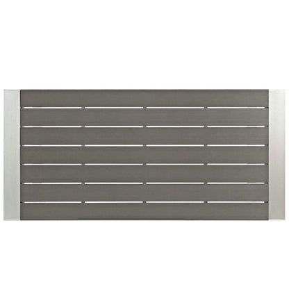 Shore Five PCS Outdoor Patio Aluminum Dining Set, Grey, Metal 11578