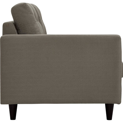 Empress Left-Facing Upholstered Fabric Loveseat, Grey, Fabric 11581