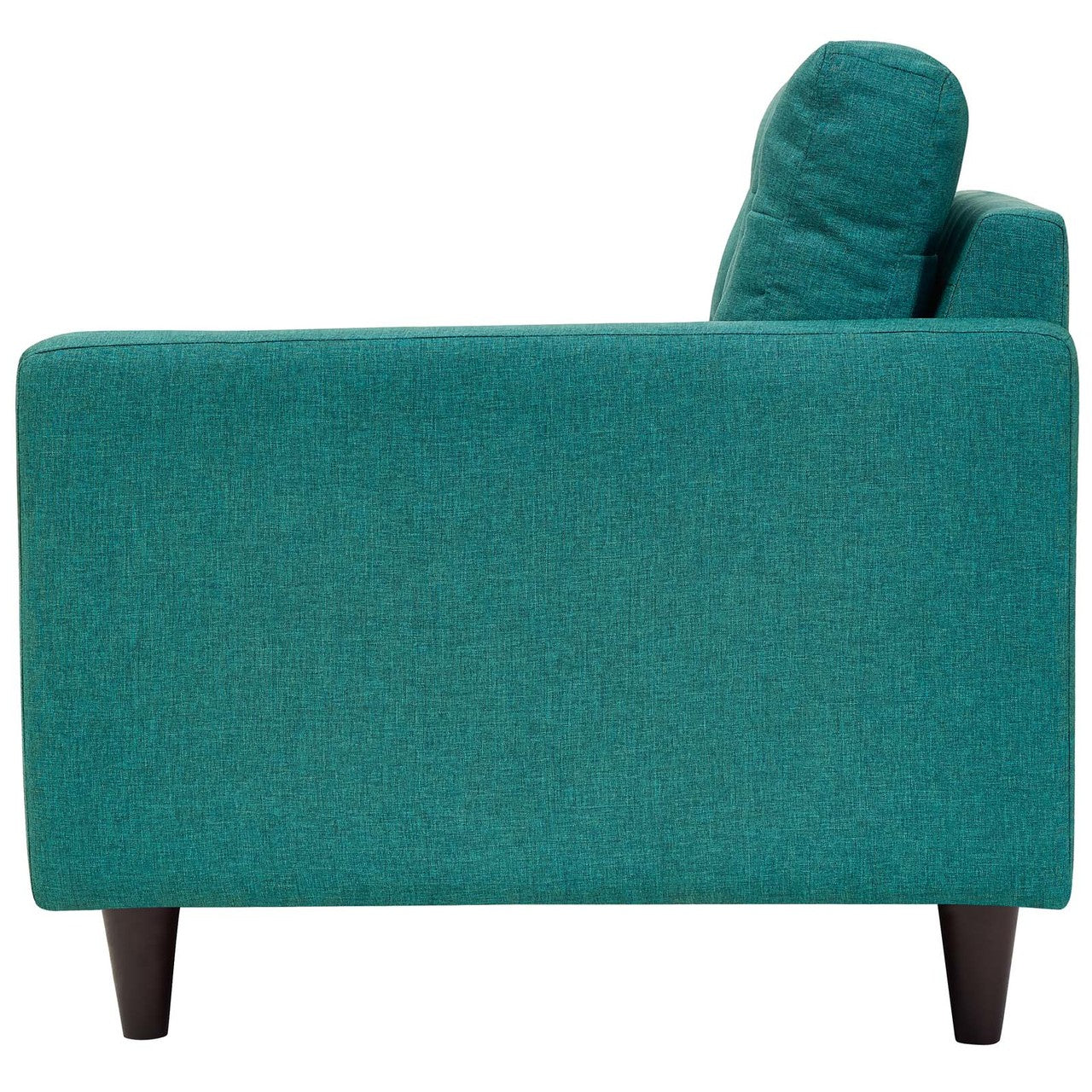 Empress Left-Facing Upholstered Fabric Loveseat, Fabric, Aqua Blue 13595