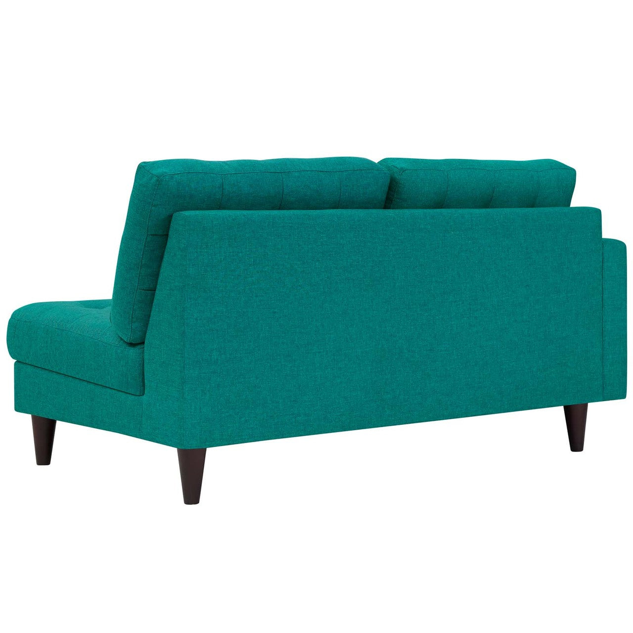 Empress Right-Facing Upholstered Fabric Loveseat, Fabric, Aqua Blue 13597