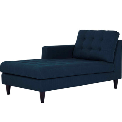 Empress Left-Arm Upholstered Fabric Chaise, Navy, Fabric 11595