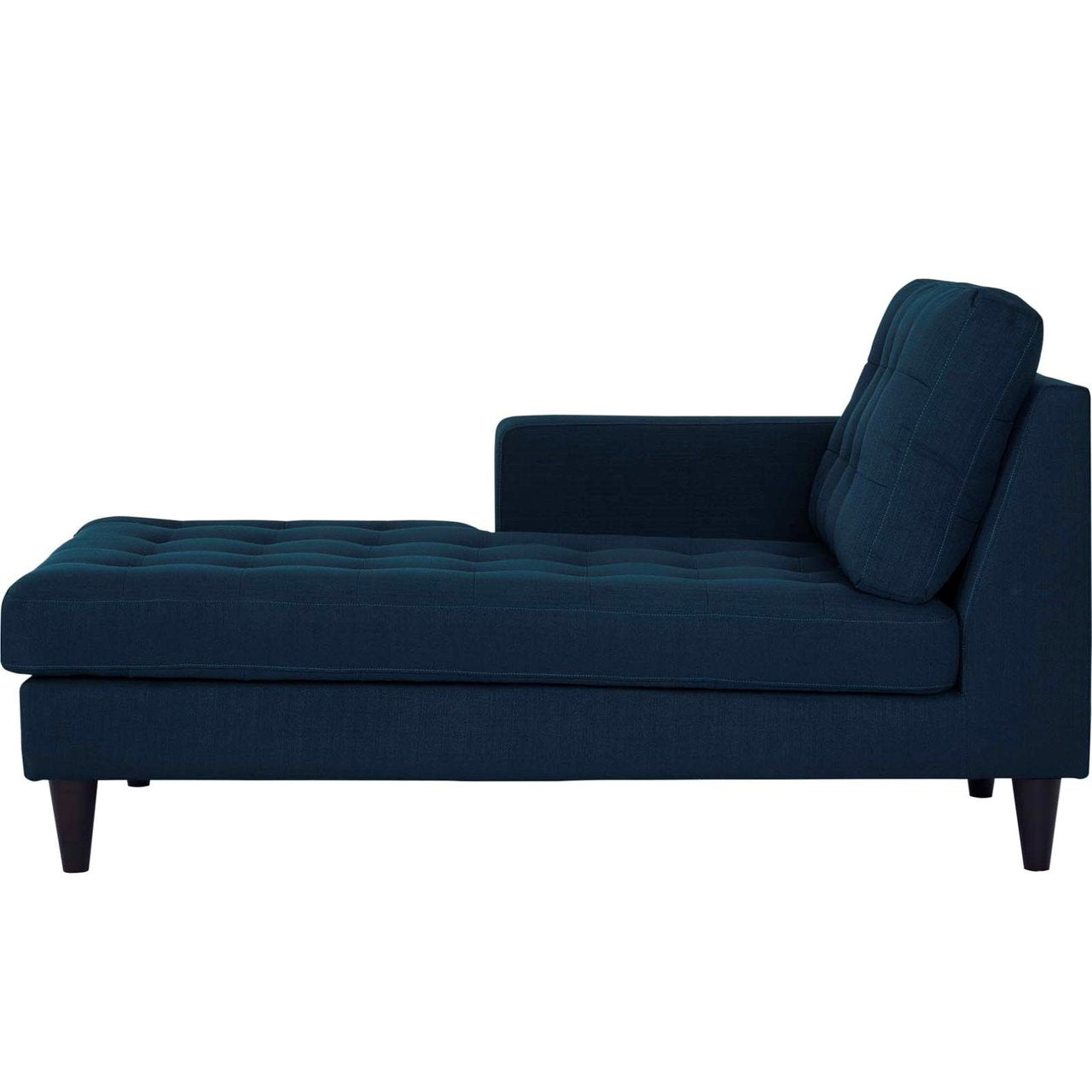 Empress Left-Arm Upholstered Fabric Chaise, Navy, Fabric 11595