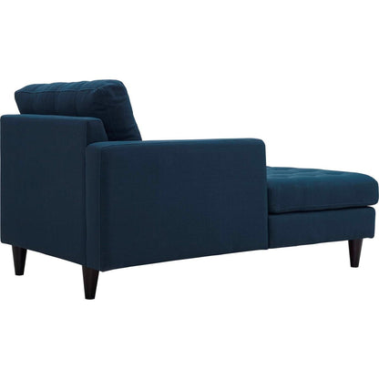 Empress Left-Arm Upholstered Fabric Chaise, Navy, Fabric 11595