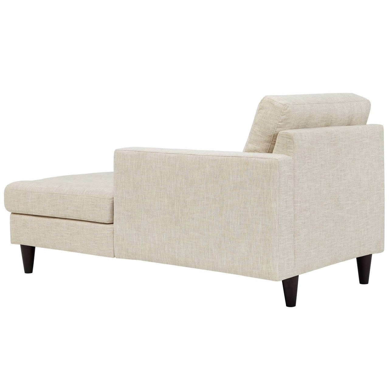 Empress Left-Arm Upholstered Fabric Chaise, Fabric, Beige 13598
