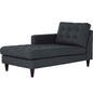 Empress Left-Arm Upholstered Fabric Chaise, Grey, Fabric 11596